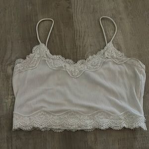 Shein White Lace Crop Top (Size XS)